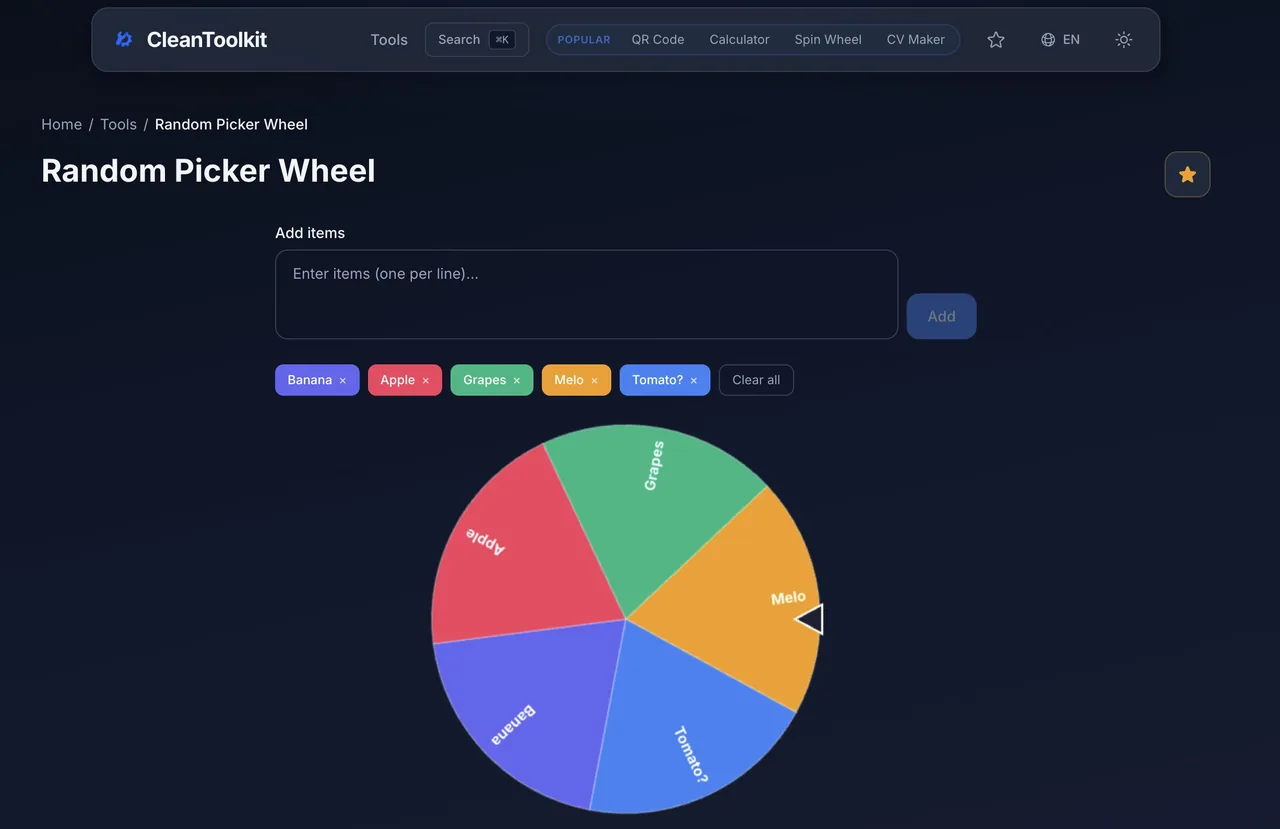 Let the wheel decide